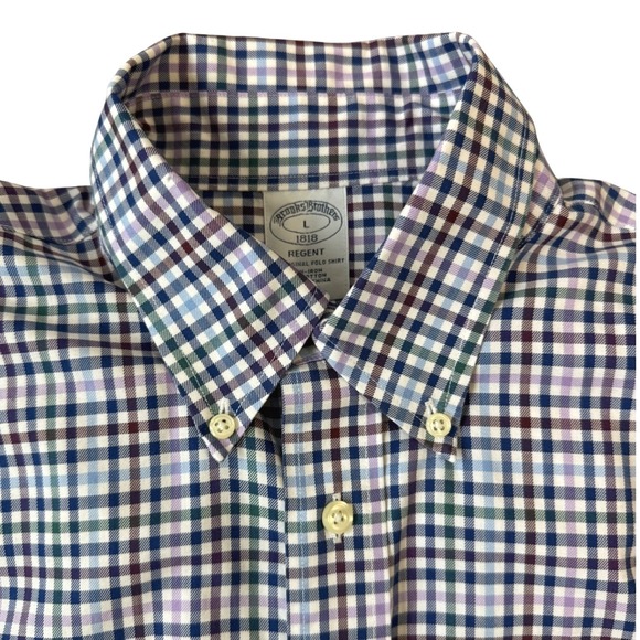 Brooks Brothers Other - Brooks Brothers Regent Fit Men's Size Large Long Sleeve Button Down Plaid Cotton
